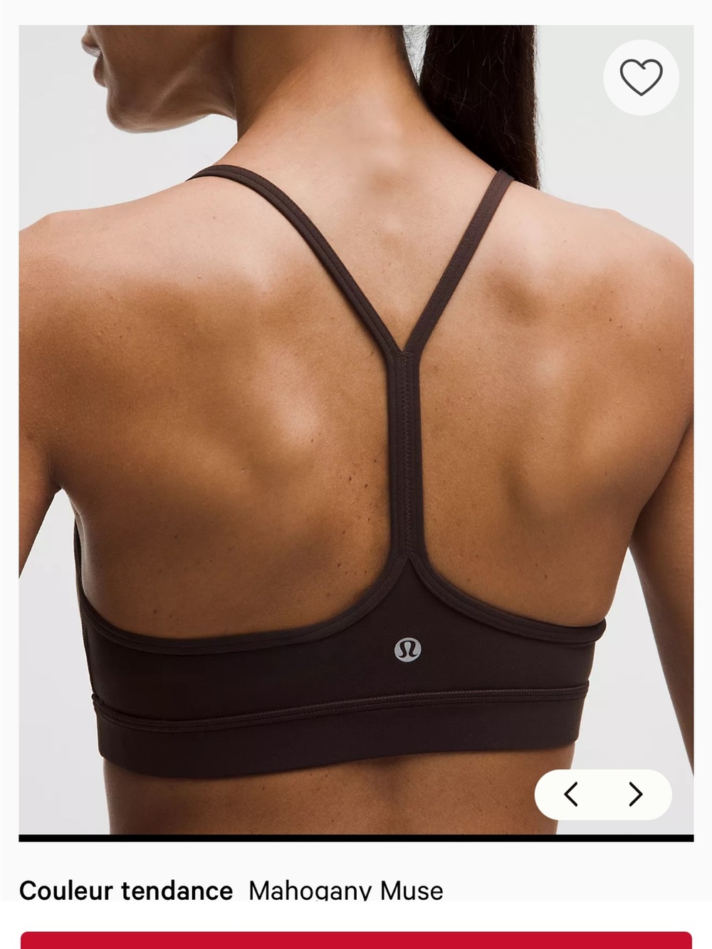 lululemon athletica Mahogany Muse T-Back Sports Bra - Mahogany